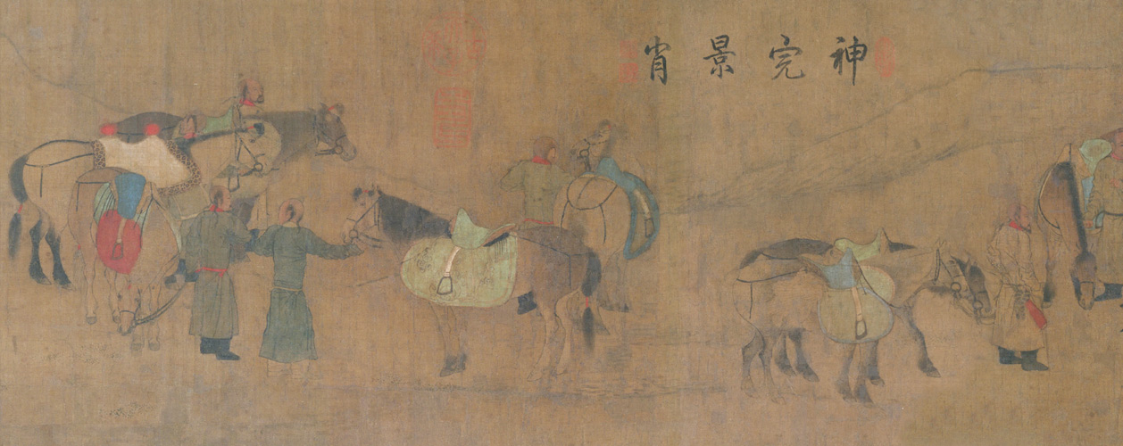 图片[1]-Picture scroll of Hu Huan and Zhuo Xie-China Archive